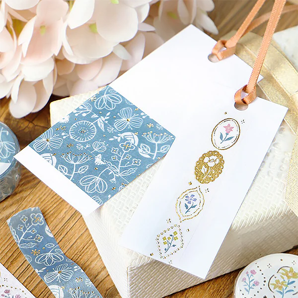 Washi Tape Flower & Grass - Blue - Image 2
