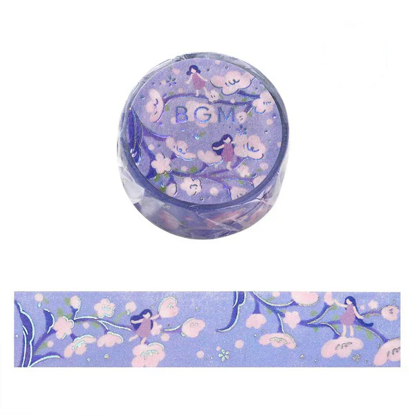 Washi Tape Flower Tale - Light Purple