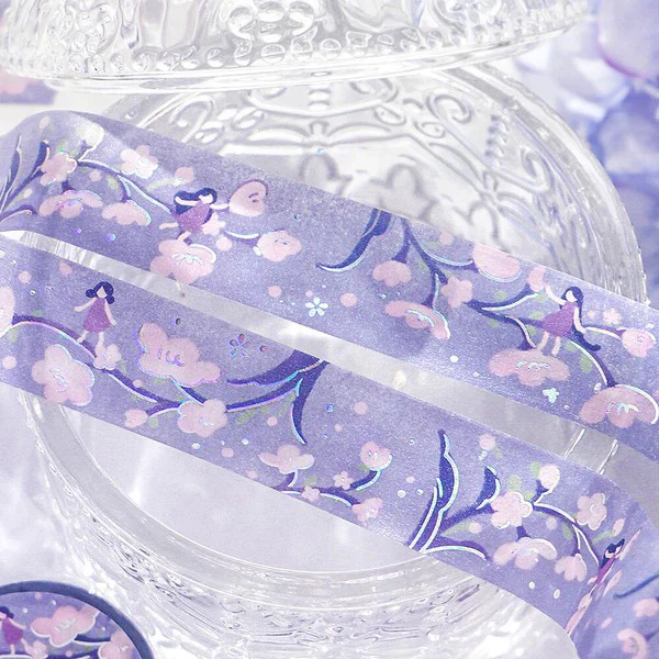 Washi Tape Flower Tale - Light Purple - Image 3