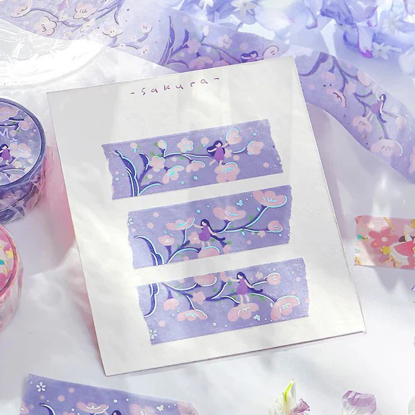 Washi Tape Flower Tale - Light Purple - Image 4
