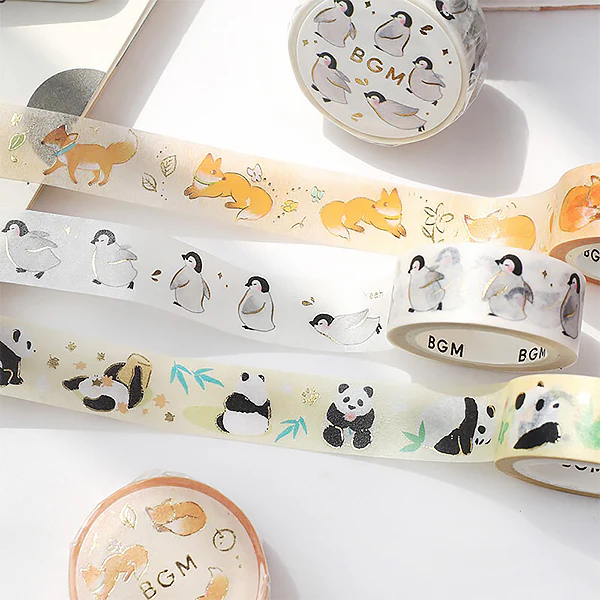 Washi Tape Foil Stamping - Running Penguin - Image 3