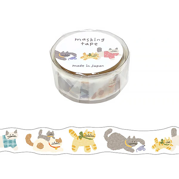 Washi Tape Hokkori - Chat Neko
