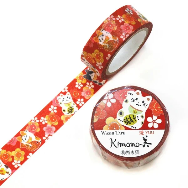 Washi Tape Kimono - Maneki Neko