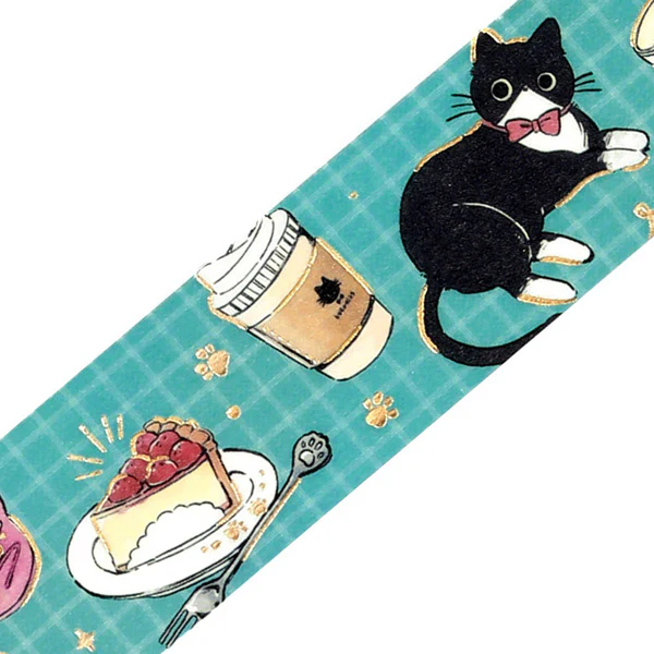 Washi Tape Kuroneko - Cafe Stroll - Image 2