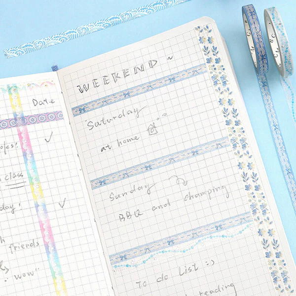 Washi Tape Life Foil Stamping - Blue Leaf - Image 4