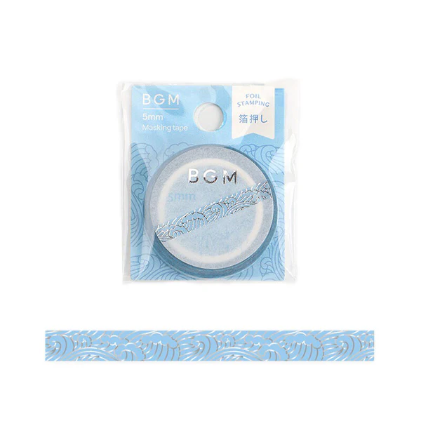 Washi Tape Life Foil Stamping - Blue Sea Wave