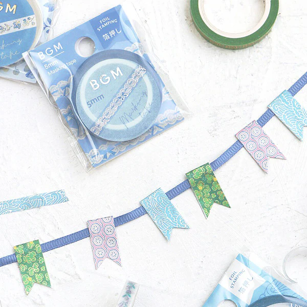 Washi Tape Life Foil Stamping - Blue Sea Wave - Image 5