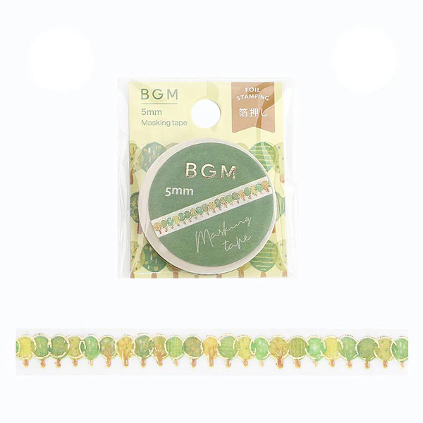 Washi Tape Life Foil Stamping - Row Of Trees