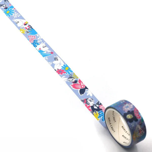 Washi Tape Moomin - Flower Blue - Image 3