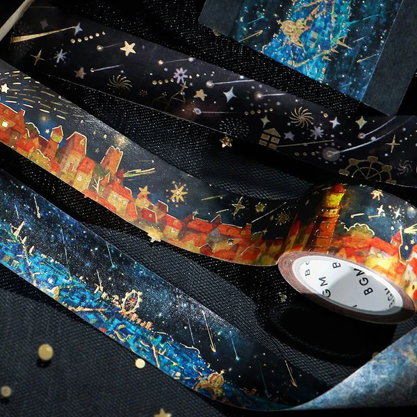 Washi Tape Night Of Shooting Star - Warm Lights - Image 3