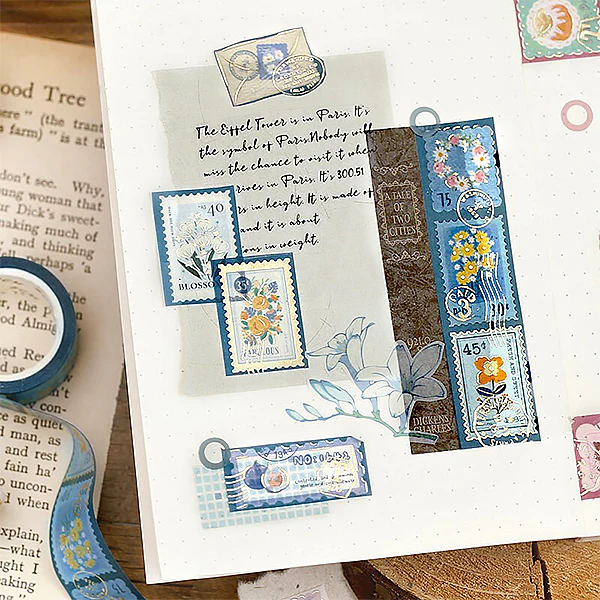 Washi Tape Post Office - Plant Blue