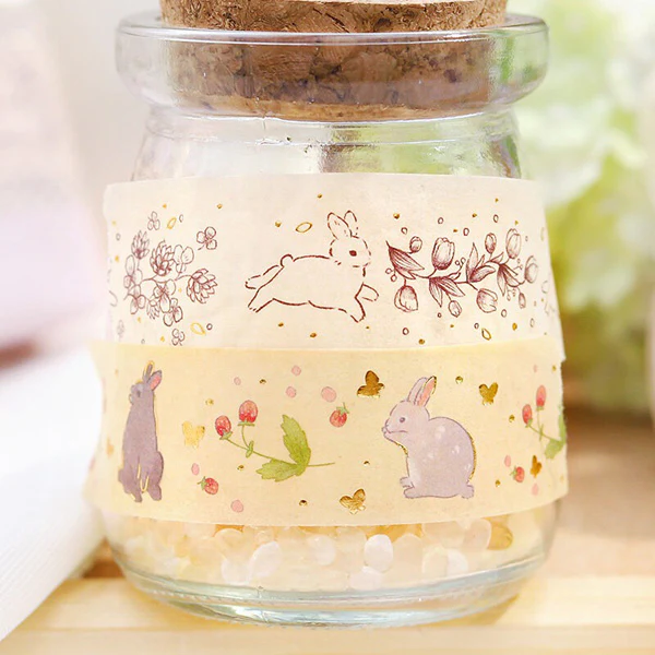 Washi Tape Rabbit - Raspberry