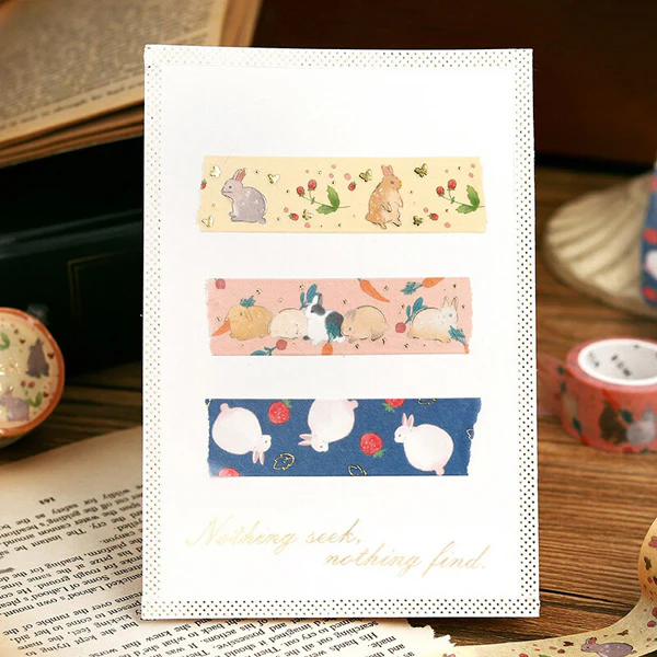 Washi Tape Rabbit - Raspberry - Image 3