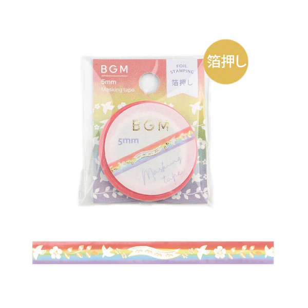 Washi Tape Rainbow - White Bird