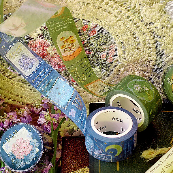 Washi Tape Romance In The Garden - Blue - Image 3