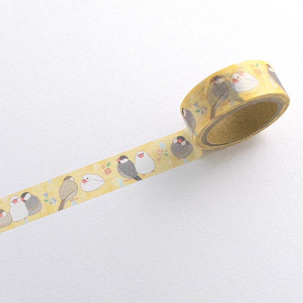 Washi Tape Saezuri Birds - Jaune - Image 2