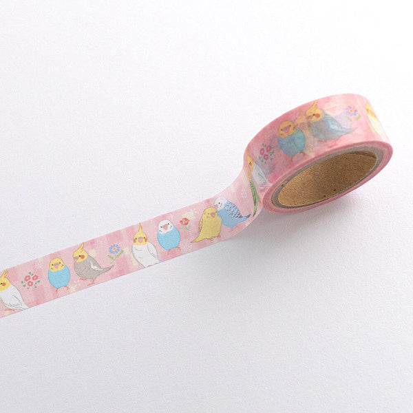 Washi Tape Saezuri Birds - Rose - Image 2