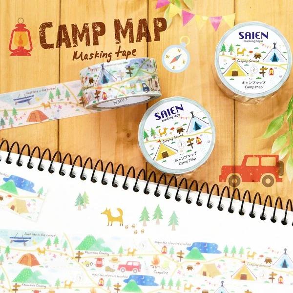 Washi Tape Saien - Camp Map - Image 2