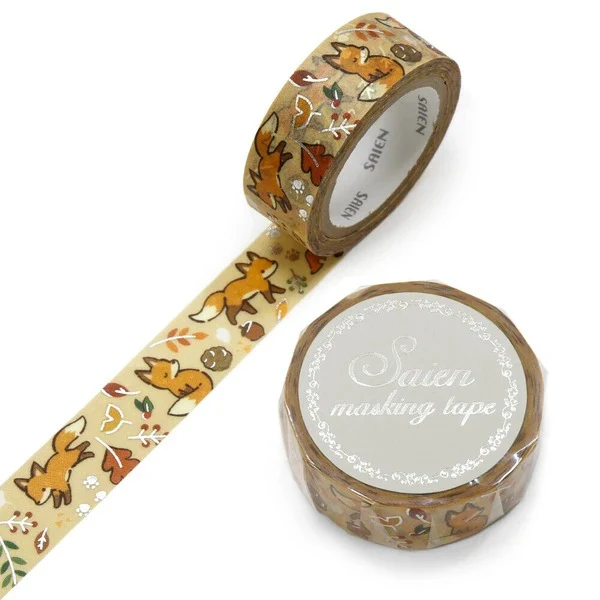 Washi Tape Saien - Fox & Fallen Leaves