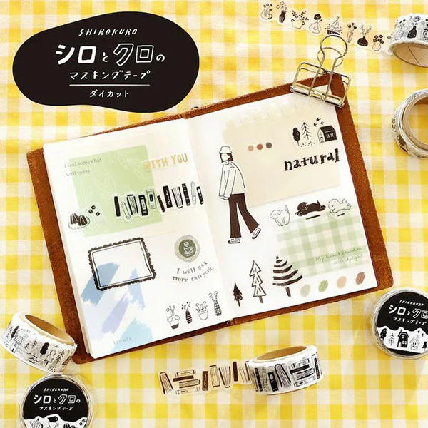 Washi Tape Shirokuro - Kurashi Black & White - Image 2