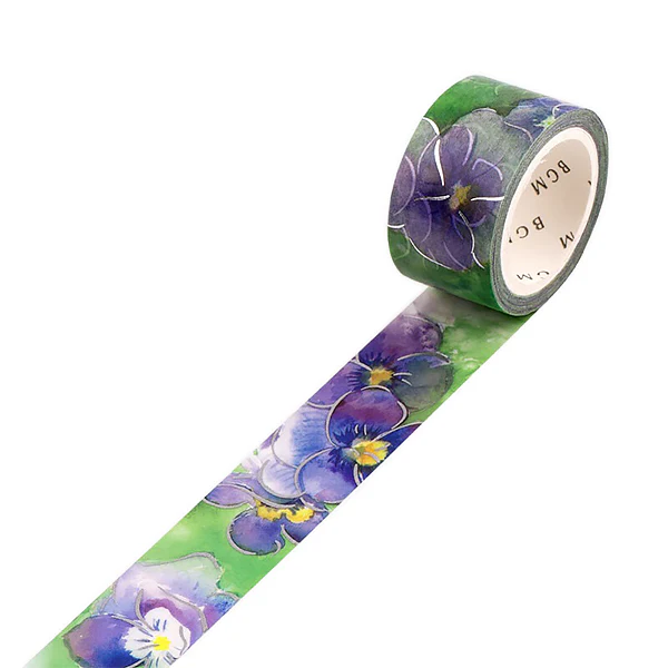 Washi Tape Watercolor Flower - Violet