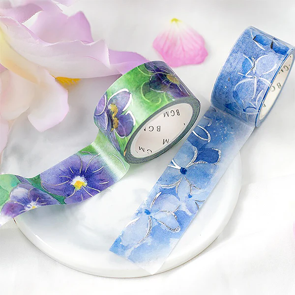 Washi Tape Watercolor Flower - Violet - Image 4