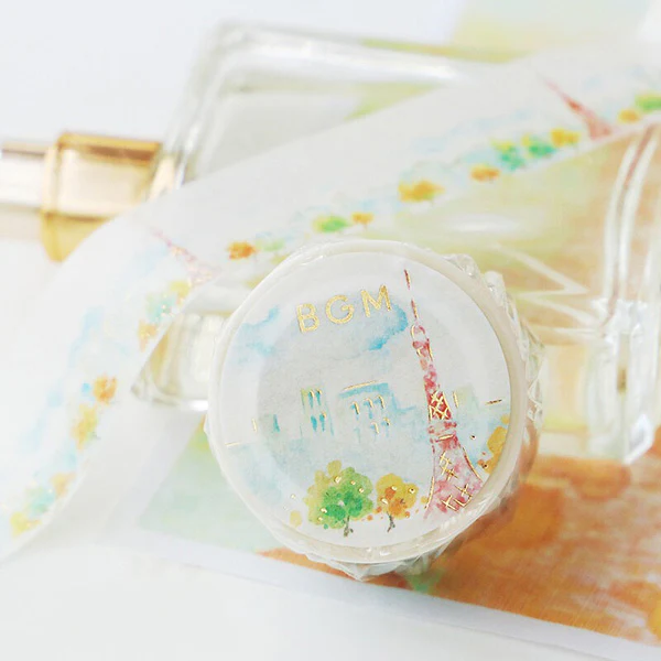 Washi Tape Watercolor - Tokyo Tower