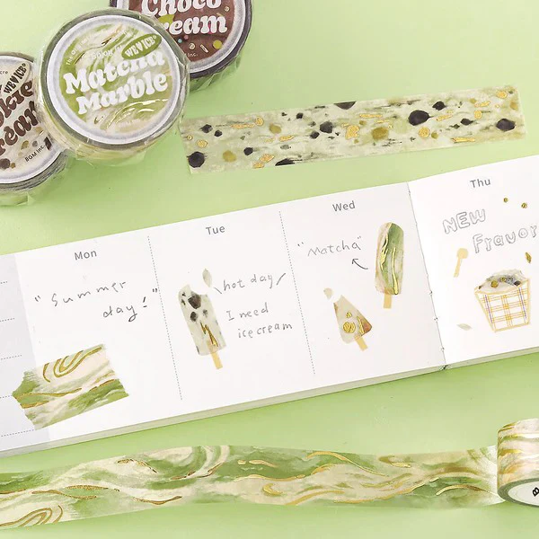 Washi Tape We Love Ice - Matcha Marble - Image 4