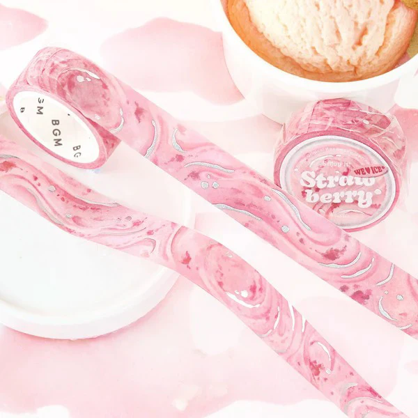 Washi Tape We Love Ice - Strawberry - Image 3