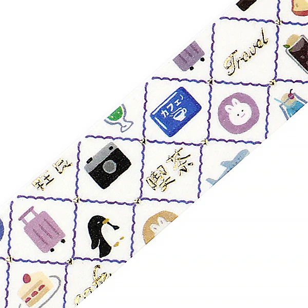 Washi Tape World Cafe Travel - Mini Pattern - Image 2